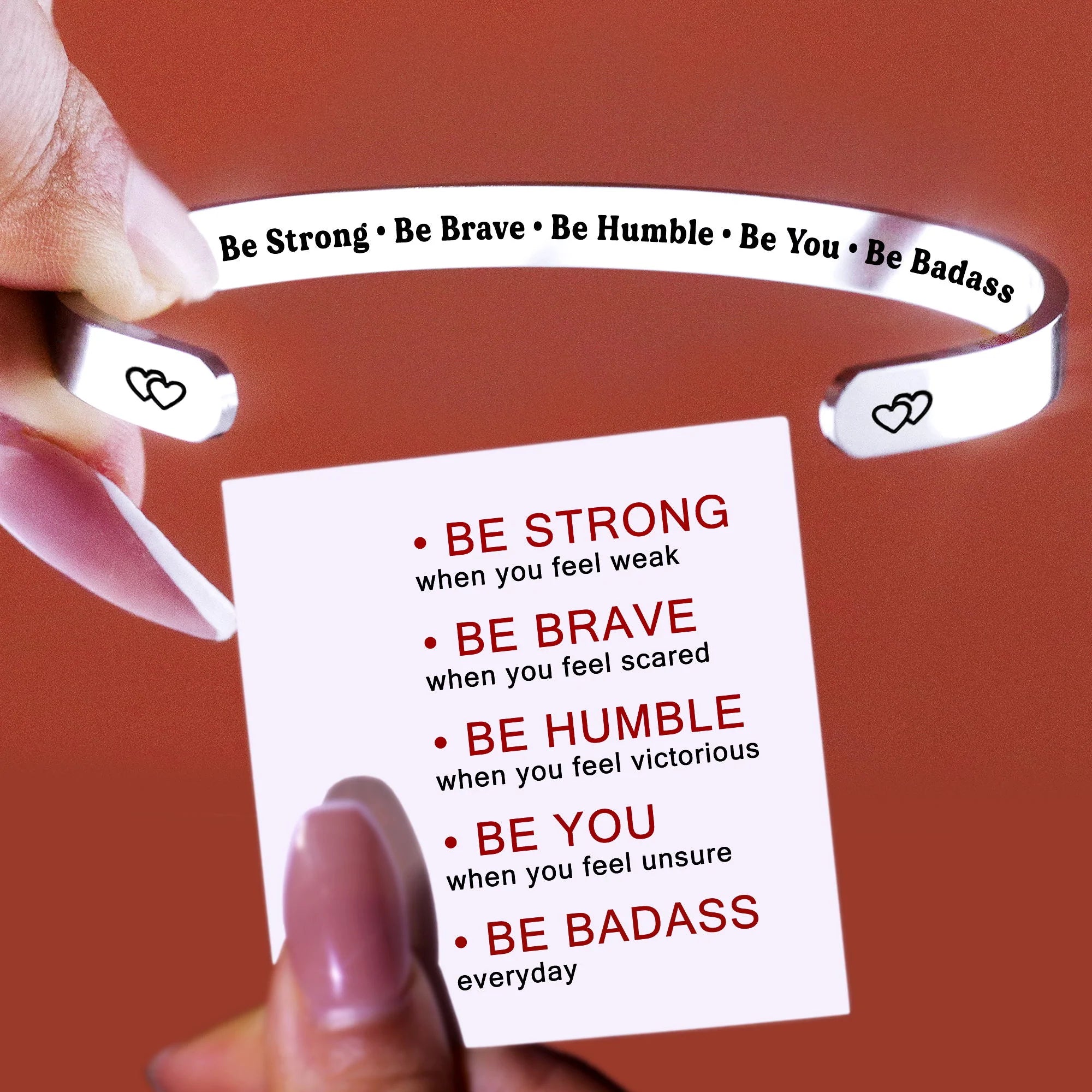 For Daughter - Be Strong, Be Brave, Be Humble, Be You Be BADASS Everyday Bracelet-37bracelet