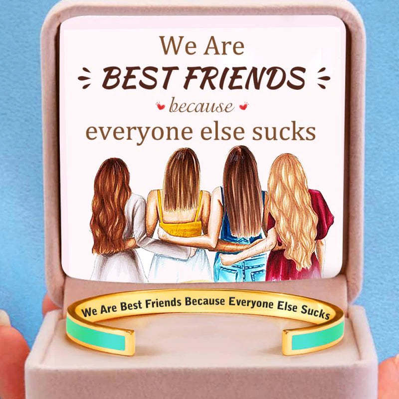 For Friends - We Are Best Friend Because Everyone Else Sucks Cyan Bracelet-37bracelet