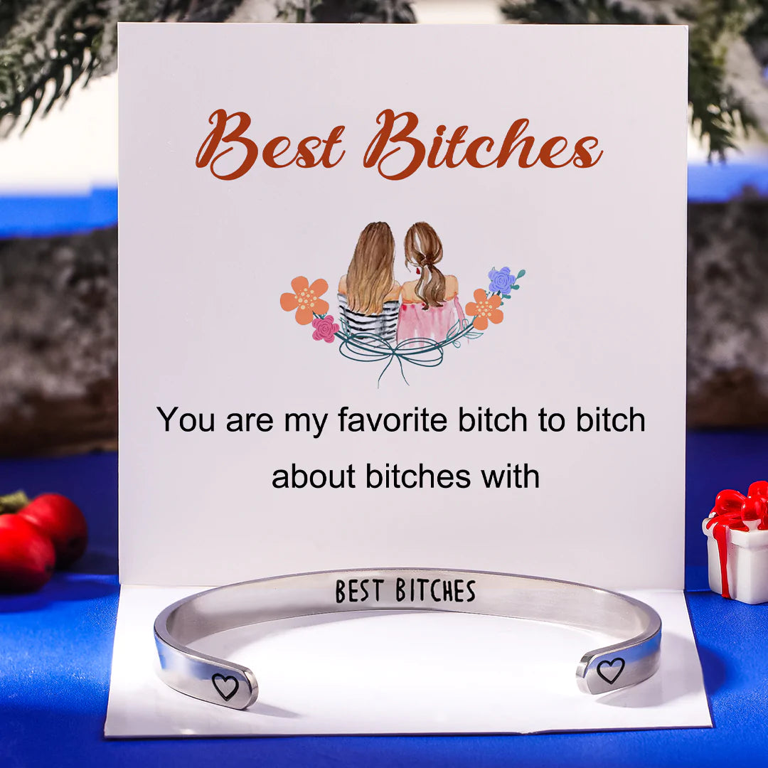 For Friend - Best Bitches Cuff Bracelet-37bracelet