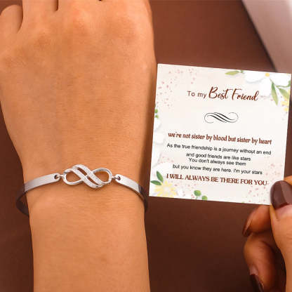 For Friend - I WILL ALWAYS BE THERE FOR YOU Double Infinity Bracelet-37bracelet