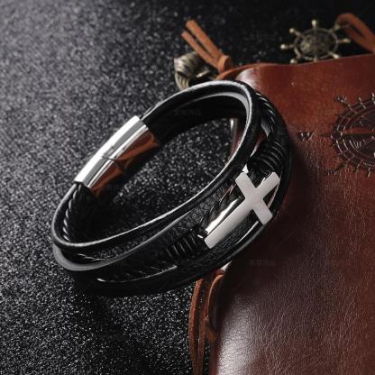 For Love - You are the One I Want to Be with Cross Braided Bracelet