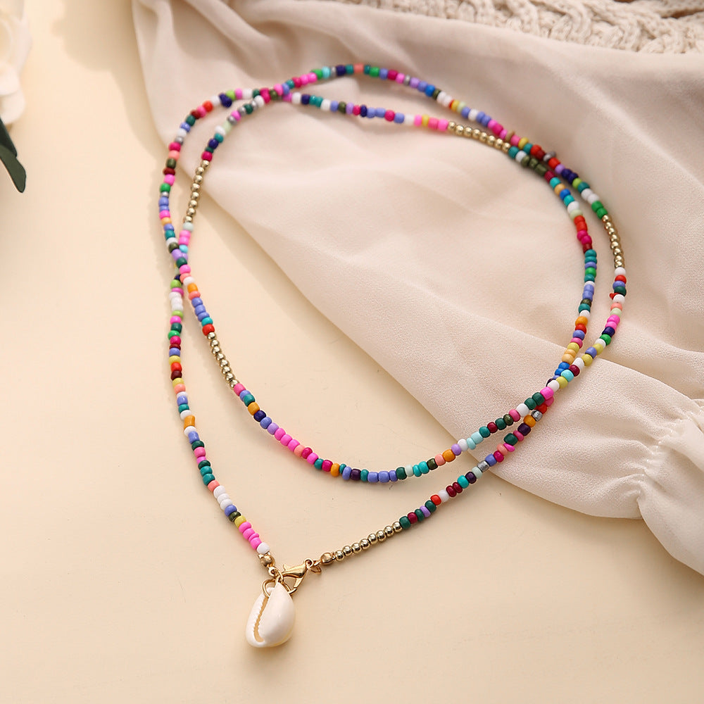 Colorful Shell Pendant Neckchain