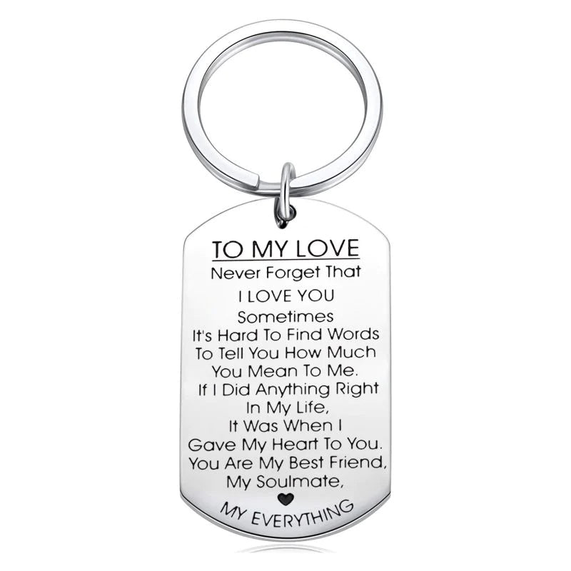 For Love - To My Love Couple Keychains