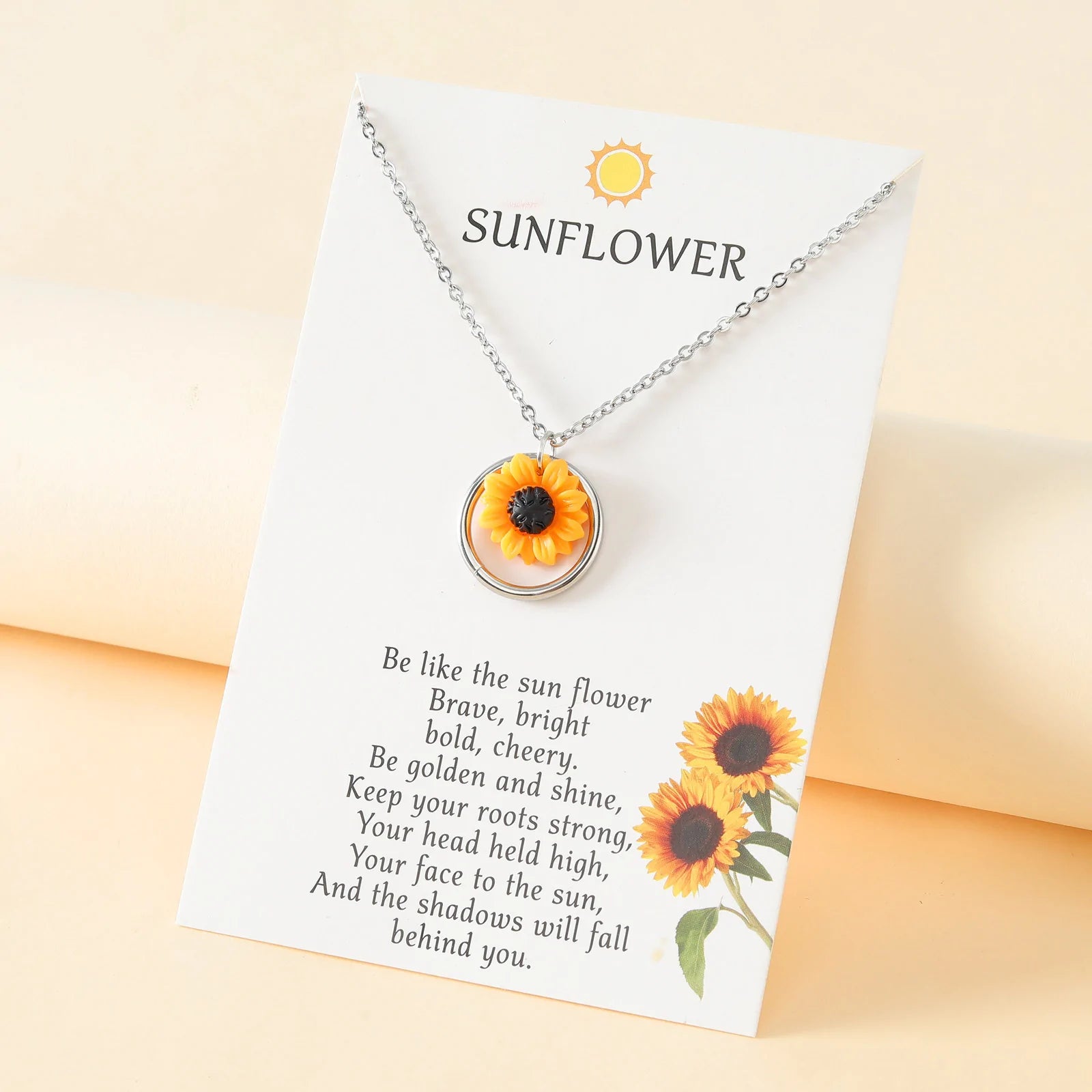 Ring Sunflower Necklace