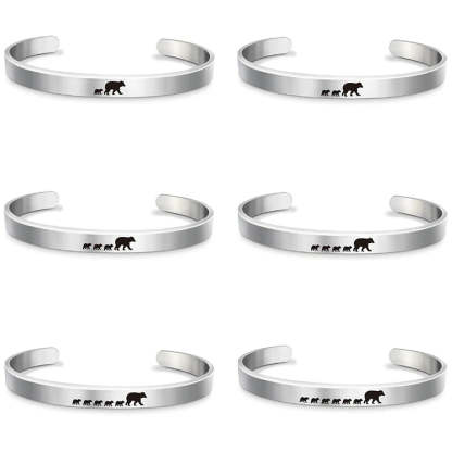 For Mom - The love between mama bear and baby bear is forever Cuff Bracelet