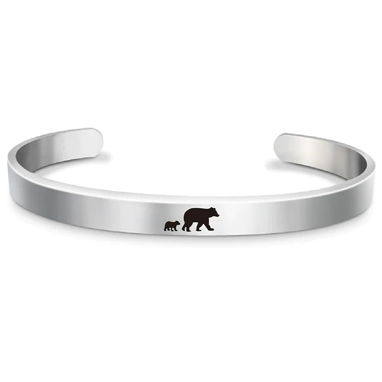 For Wife - Mama Bear Cuff Bracelet