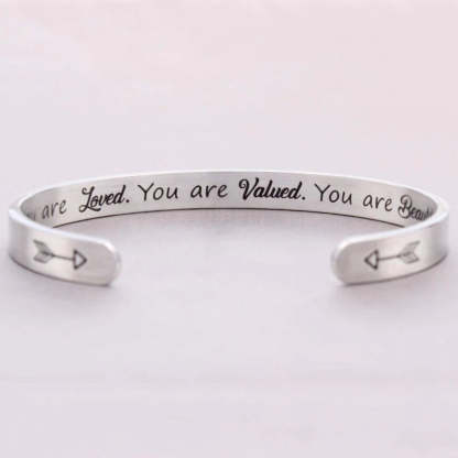 You Are Loved, You Are Valued, You Are Beautiful Bracelet