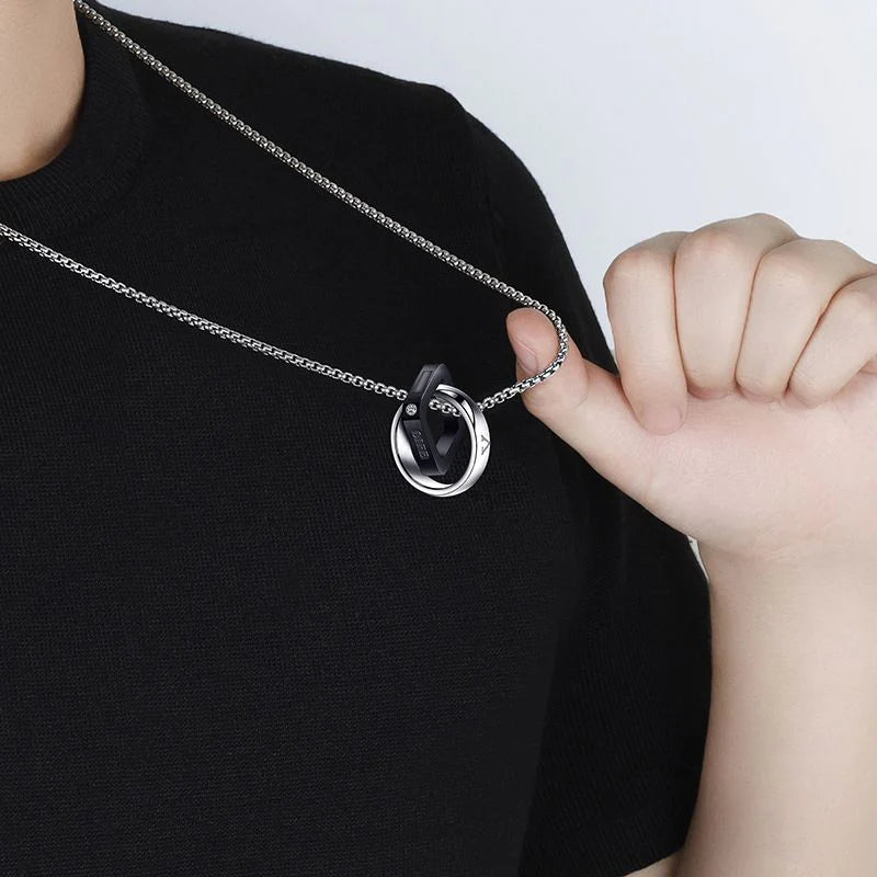 For Love - Circle & Square Linked Together Necklace-37bracelet