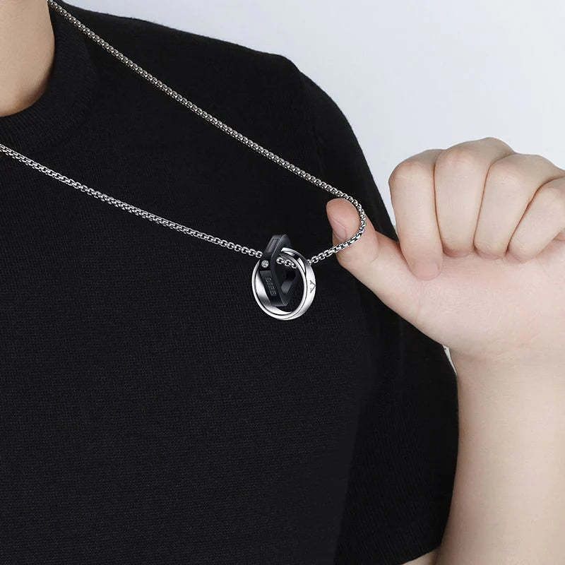 For Love - Circle & Square Linked Together Necklace-37bracelet