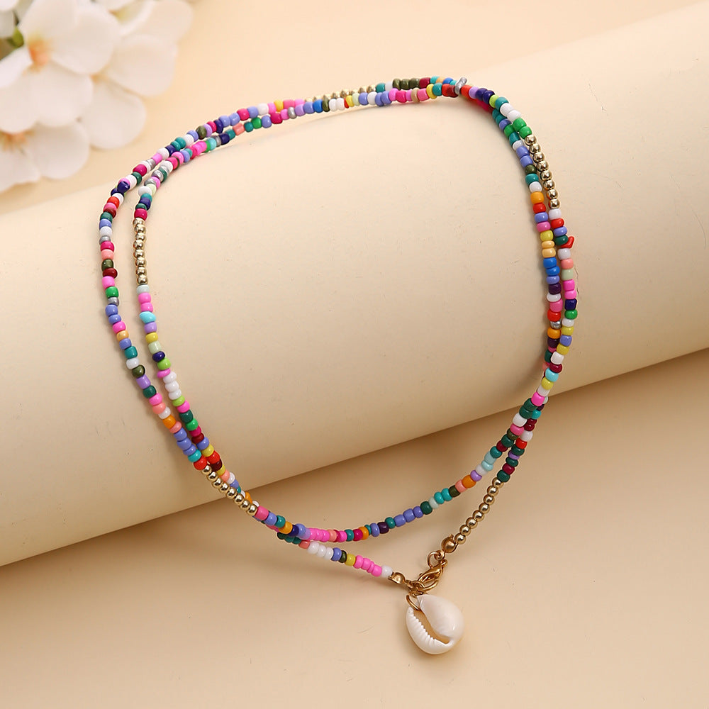 Colorful Shell Pendant Neckchain