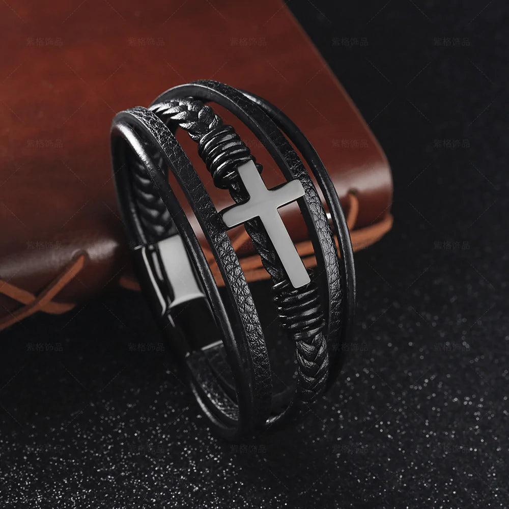 For Love - You are the One I Want to Be with Cross Braided Bracelet
