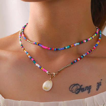 Colorful Shell Pendant Neckchain