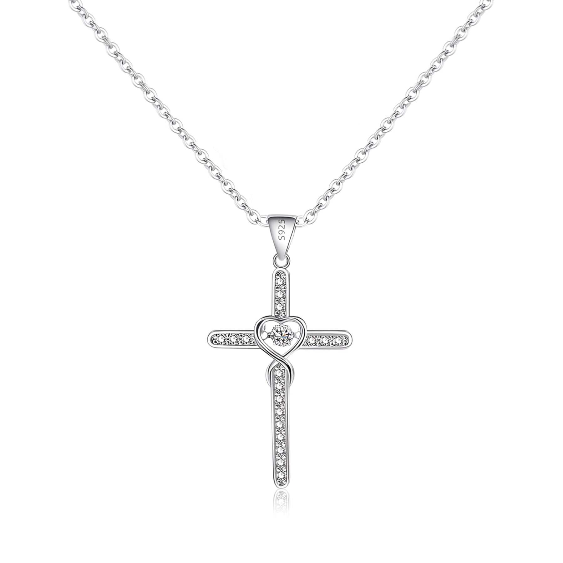 For Friend - Sisters in Christ Beating Cross Necklace