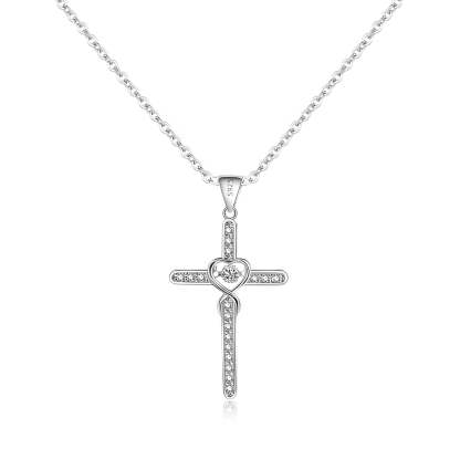 For Friend - Sisters in Christ Beating Cross Necklace