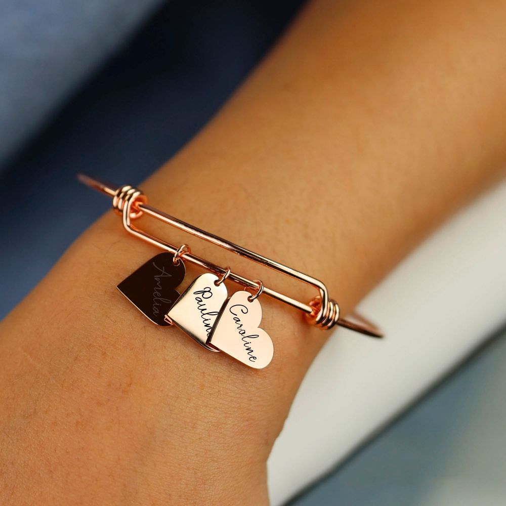 For Mother - Moms Can Keep Their Kids In The Heart Custom Engraved Name Bracelet