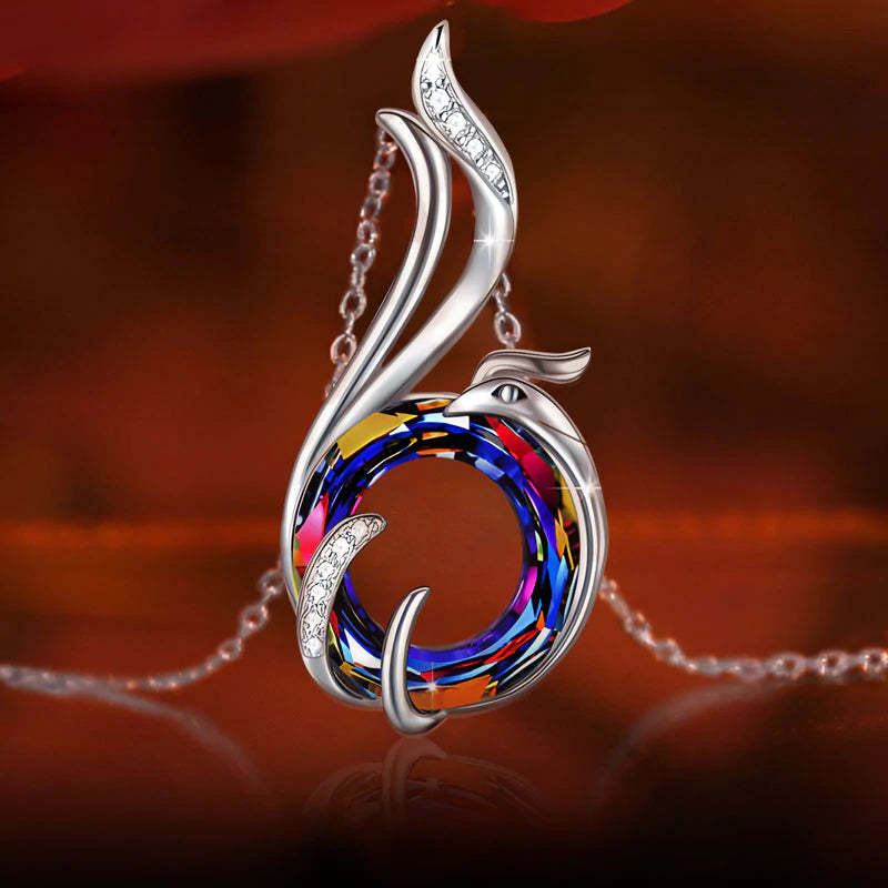 For Self - S925 The Fire Inside Me Burns Brighter Than The Fire Around Me Nirvana of Phoenix Necklace