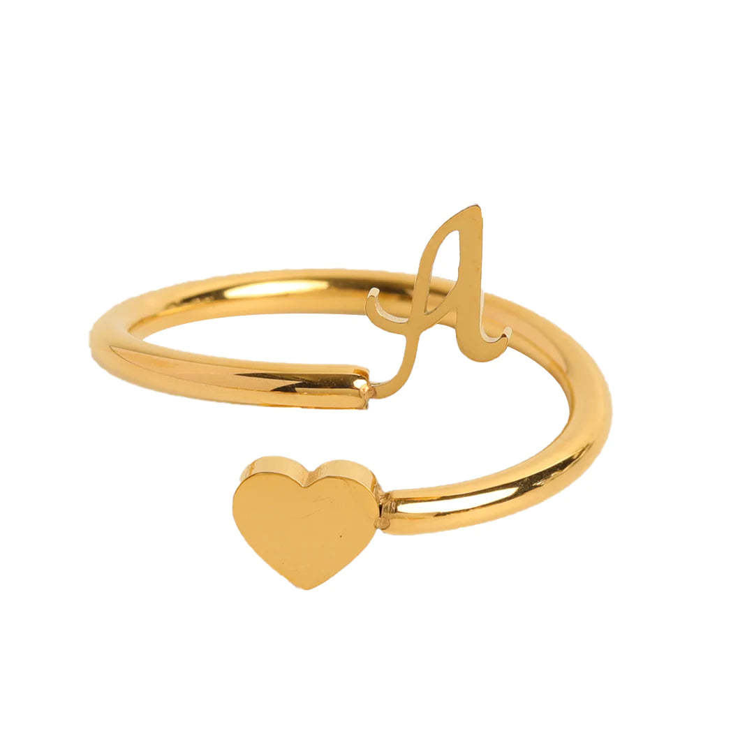 For Granddaughter - I’ll Always Be With You Initials Heart Ring-37bracelet
