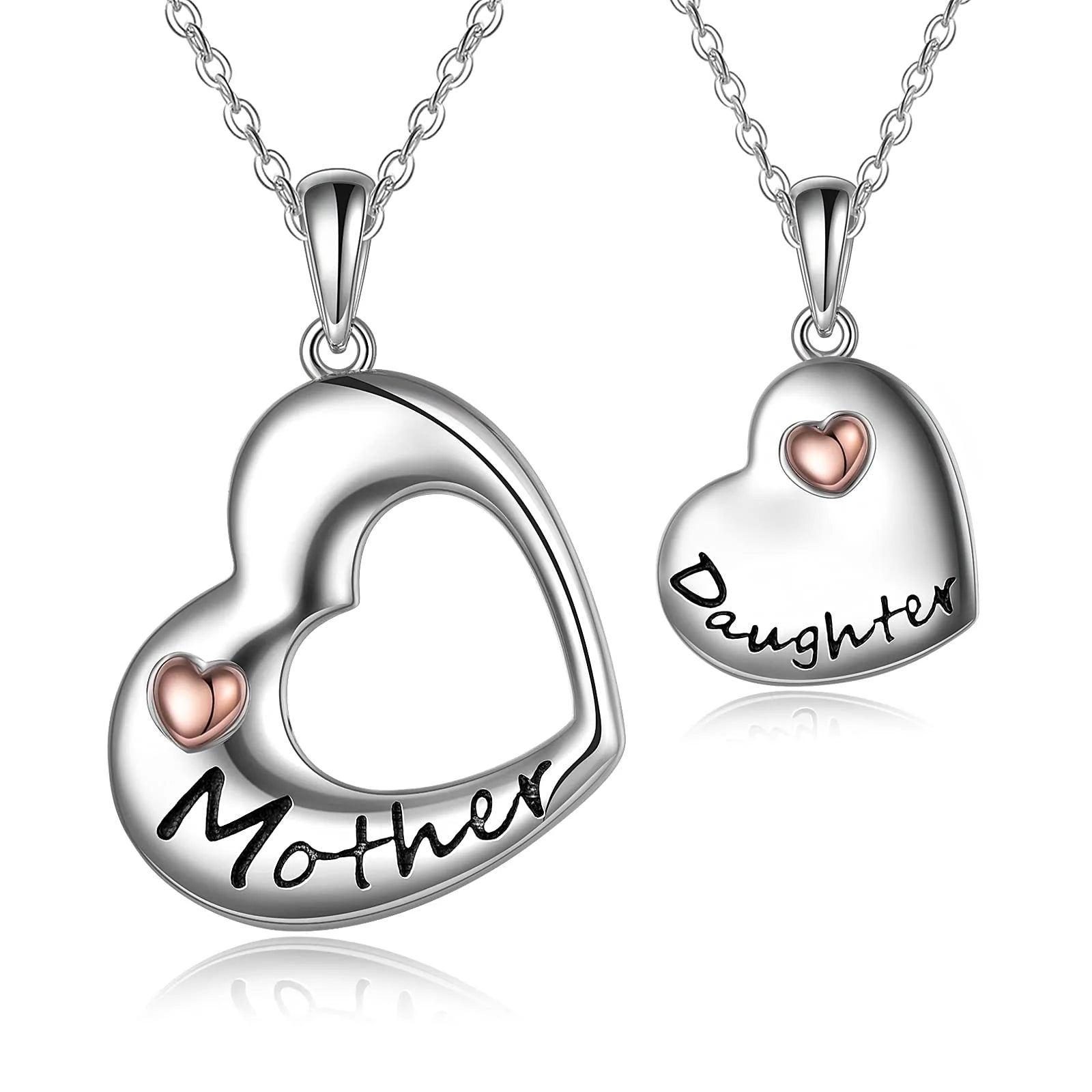 For Daughter  - Mother And Daughter Are Connected Heart To Heart Necklace-37bracelet