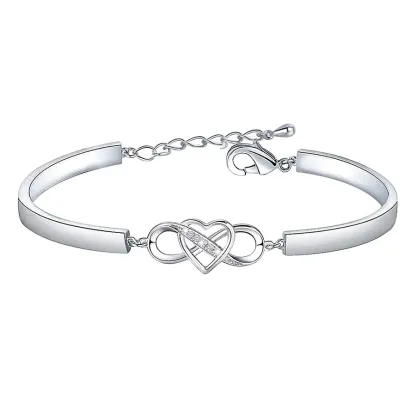 For Love - The Love Knot Symbolizes Our Journey Together Infinity Heart Bracelet