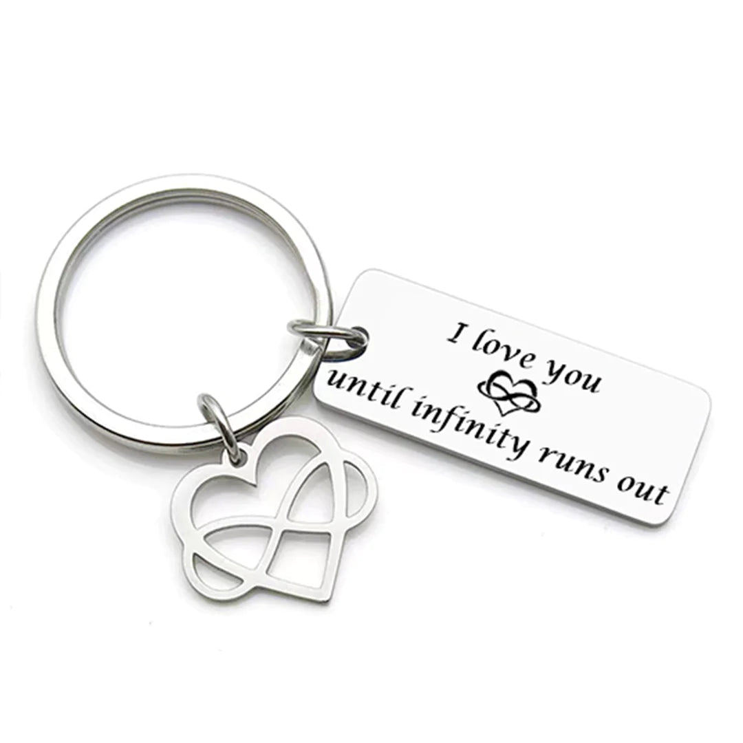 For Love - I love you until infinity runs out keychain