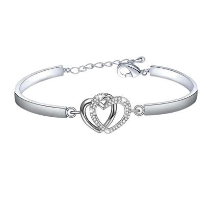Grandmother & Granddaughter Always Share A Special Bond Double Heart Bracelet