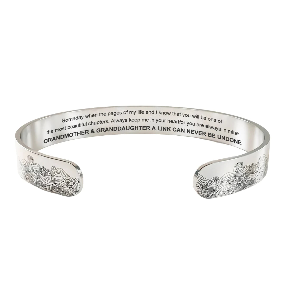 For Granddaughter - Grandmother & Granddaughter A link Can Never Be Undone Wave Bracelet-37bracelet