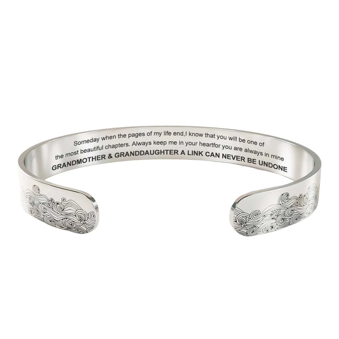 For Granddaughter - Grandmother & Granddaughter A link Can Never Be Undone Wave Bracelet-37bracelet