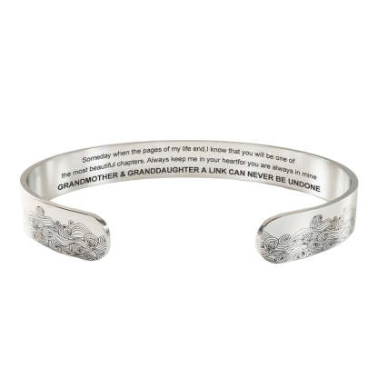 For Granddaughter - Grandmother & Granddaughter A link Can Never Be Undone Wave Bracelet-37bracelet