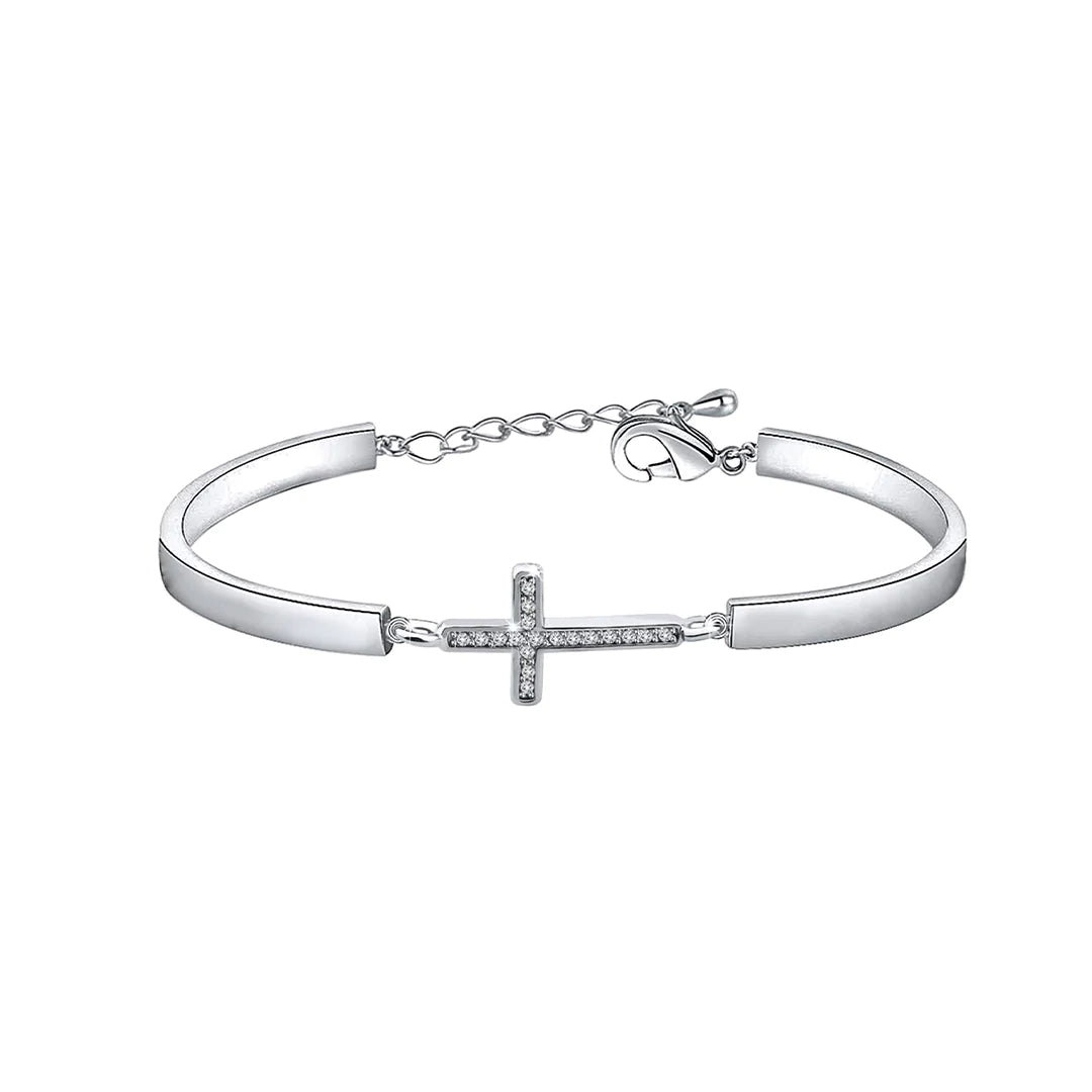 For Daughter - Pray on it Pray over it Pray through it Cross Bracelet-37bracelet