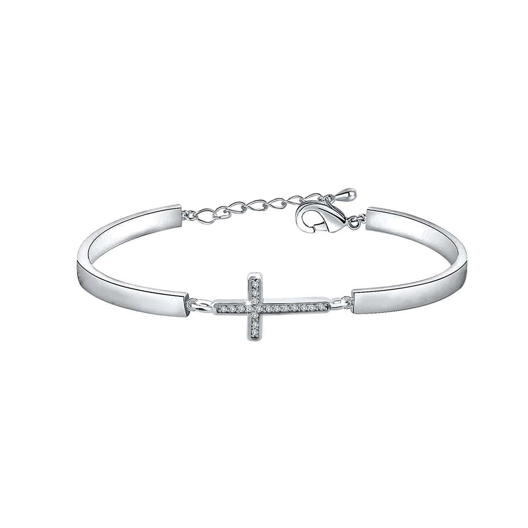 For Daughter - Pray on it Pray over it Pray through it Cross Bracelet-37bracelet