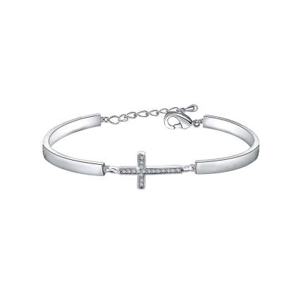 For Daughter - Pray on it Pray over it Pray through it Cross Bracelet-37bracelet