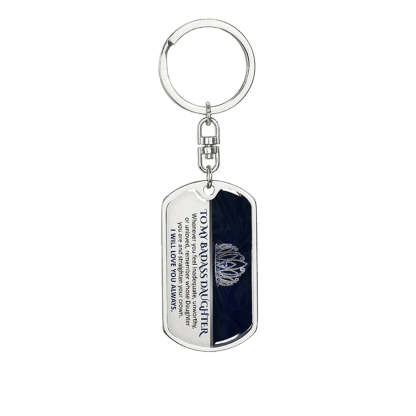 For Daughter - I Will Love You Always Crown Keychain-37bracelet