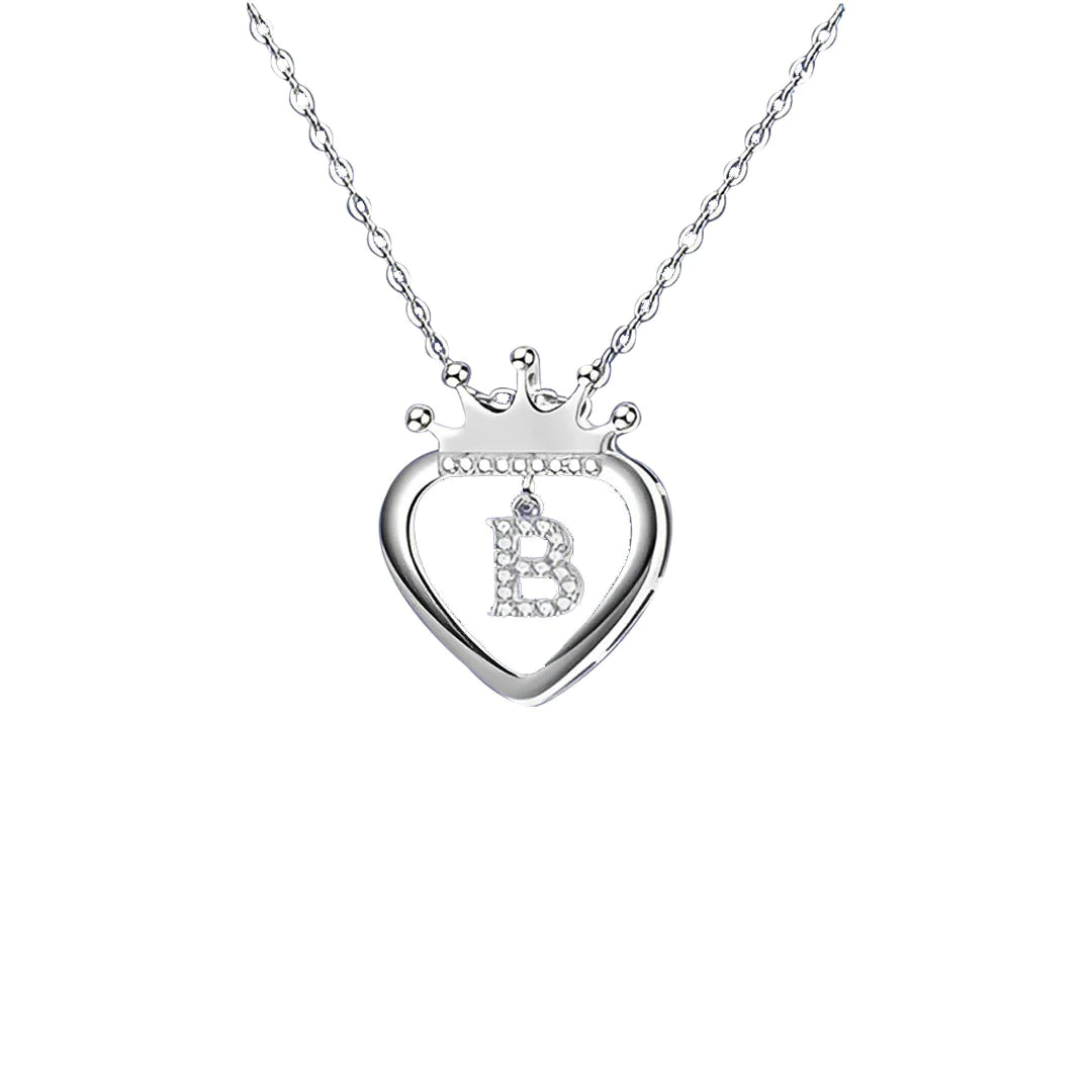 For Daughter - Straighten Your Crown Heart Crown Necklace-37bracelet