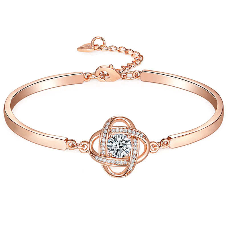 For Bonus Daughter - I May Not Have Given You The Gift Of Life But Life Gave Me The Gift Of You Diamond Knot Bracelet