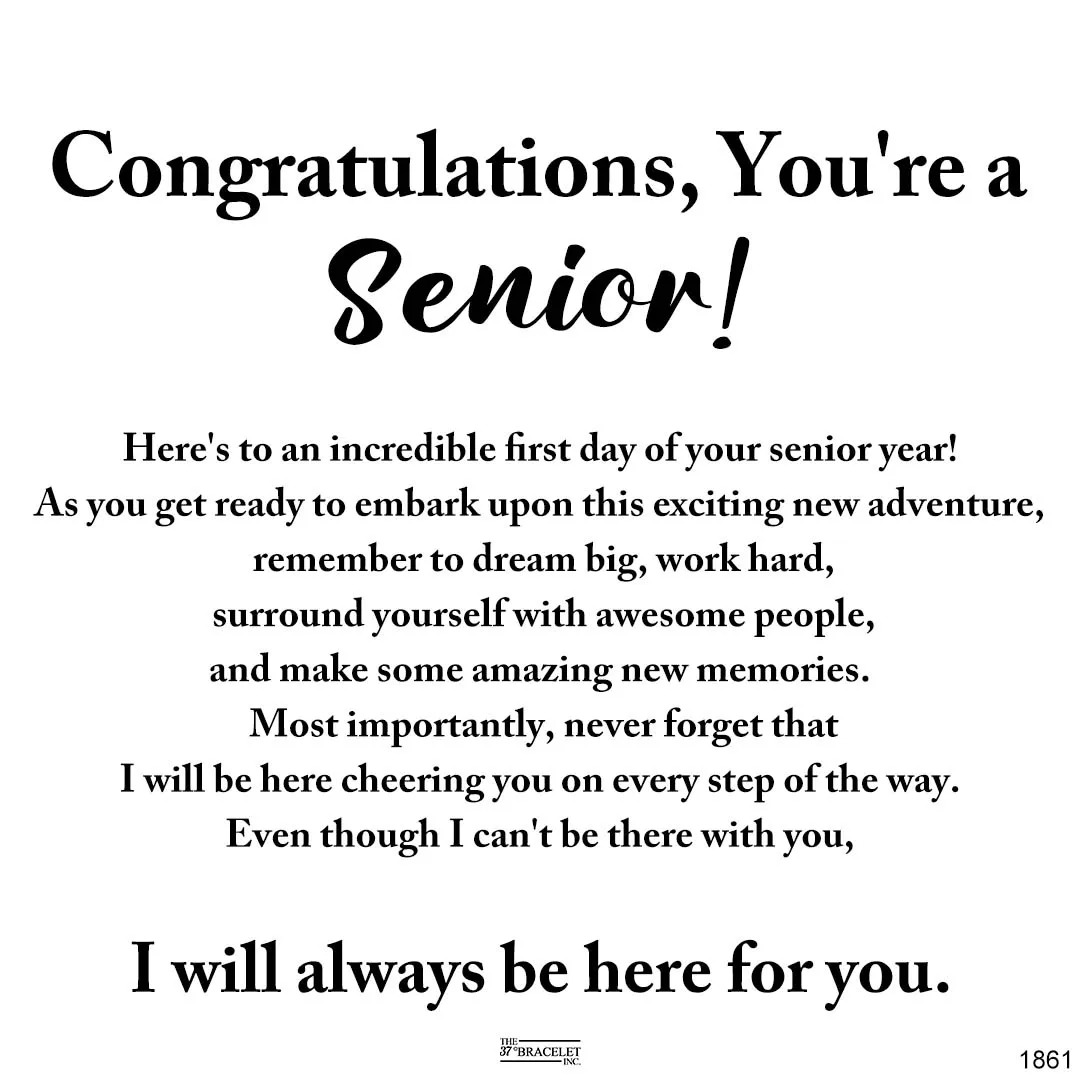 Congratulations, You're a Senior!Briaided Bracelet Gift Card