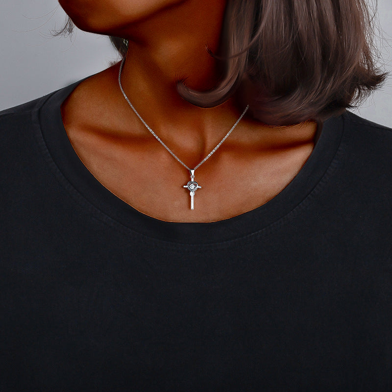 For Friend - Sisters in Christ Beating Cross Necklace