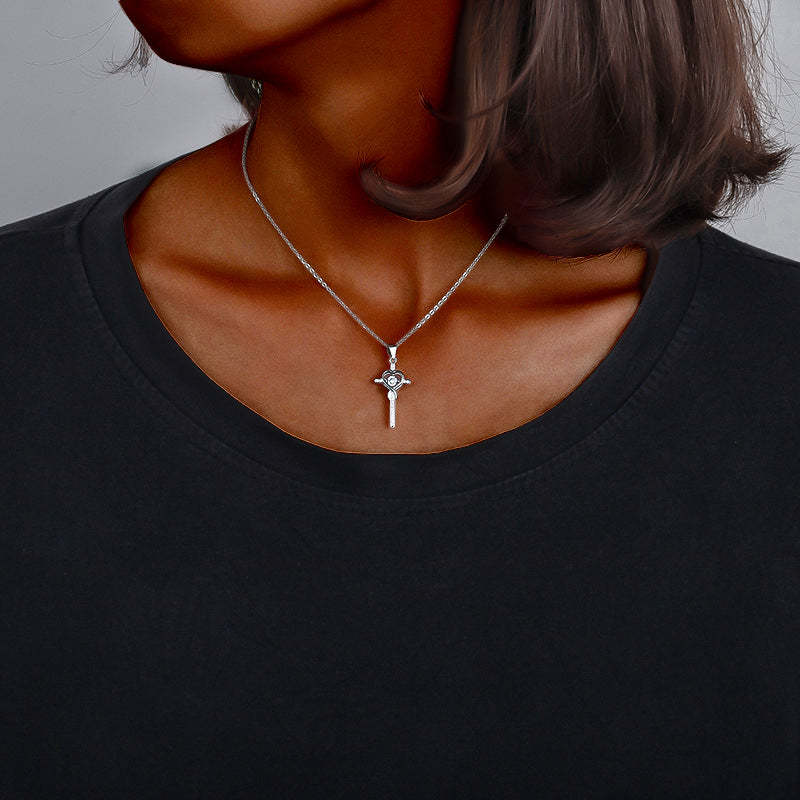 For Friend - Sisters in Christ Beating Cross Necklace