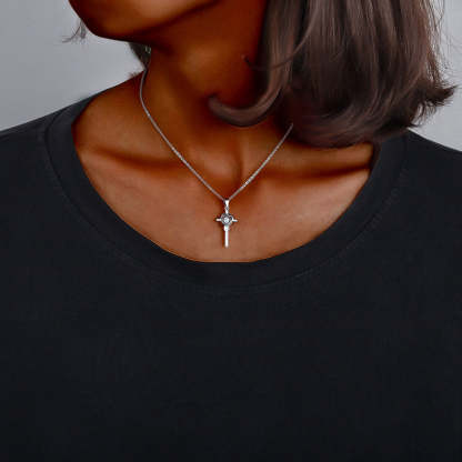 For Friend - Sisters in Christ Beating Cross Necklace