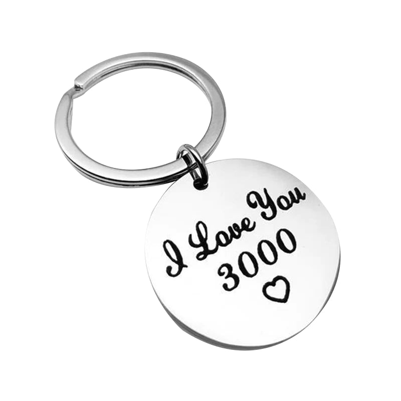 For Dad - I Love You 3000 Heart Keychain