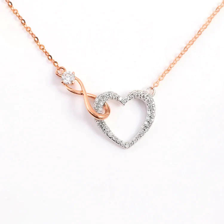 For Daughter - S925 You Will be One of The Most Beautiful Chapters of My Life Infinity Heart Necklace-37bracelet
