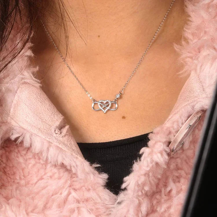 For Granddaughter/Daughter - S925 Always Keep Me in Your Heart for You are Always in Mine Infinity Love Necklace-37bracelet