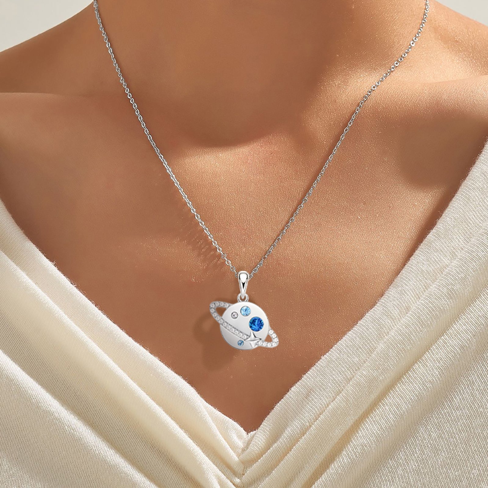 For Daughter - S925 You are The Most Special Star in The Universe Round Planet Necklace