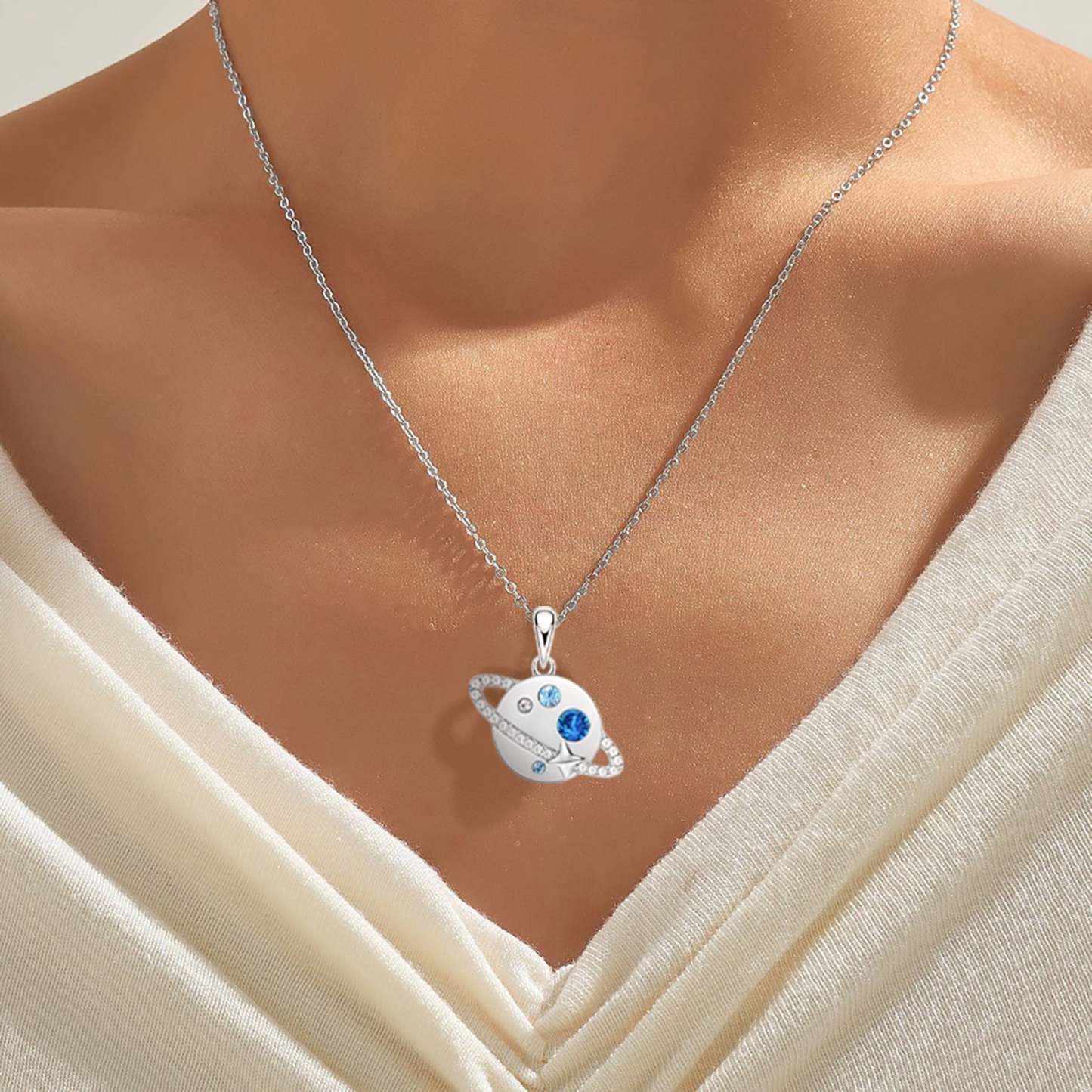 For Daughter - S925 You are The Most Special Star in The Universe Round Planet Necklace