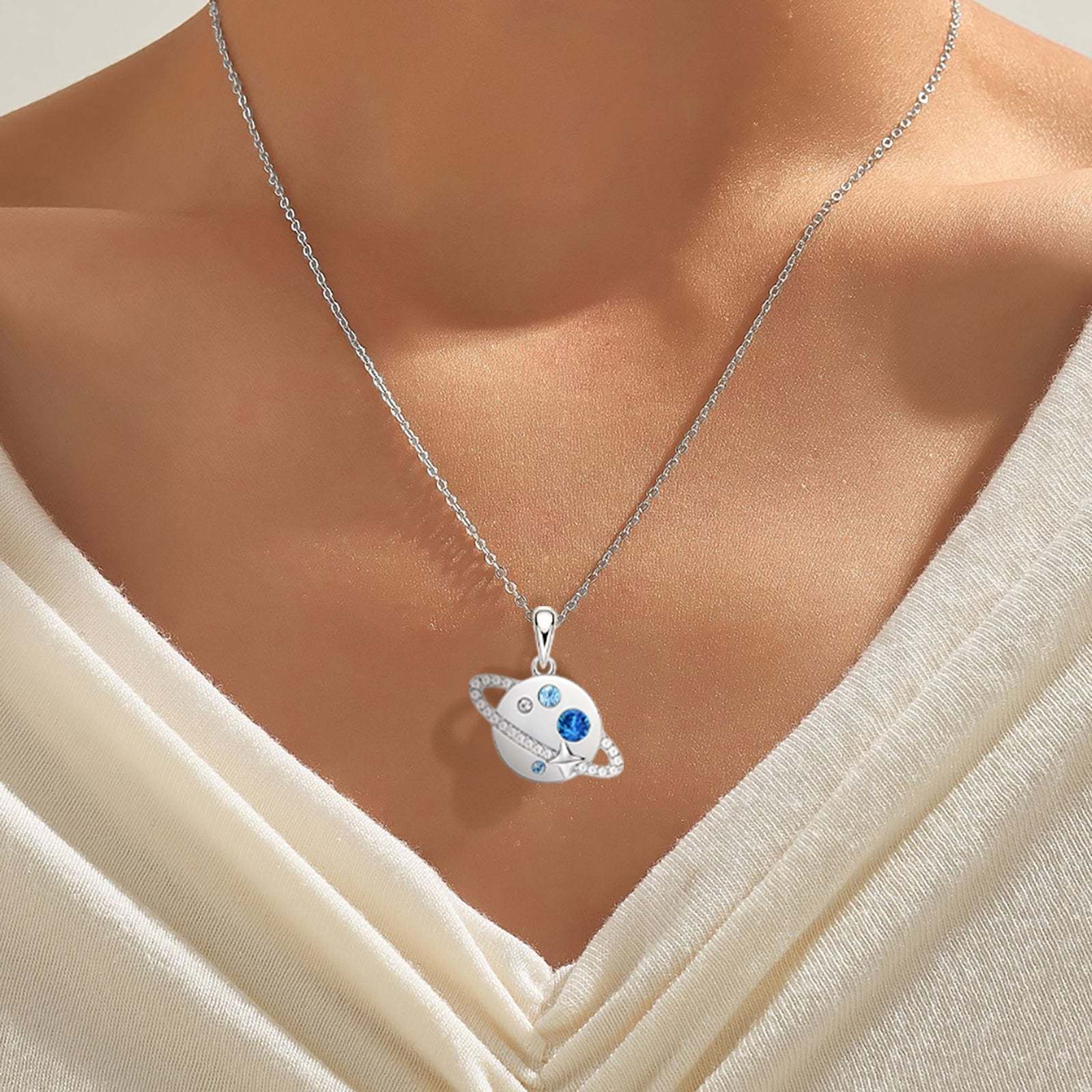 For Daughter - S925 You are The Most Special Star in The Universe Round Planet Necklace