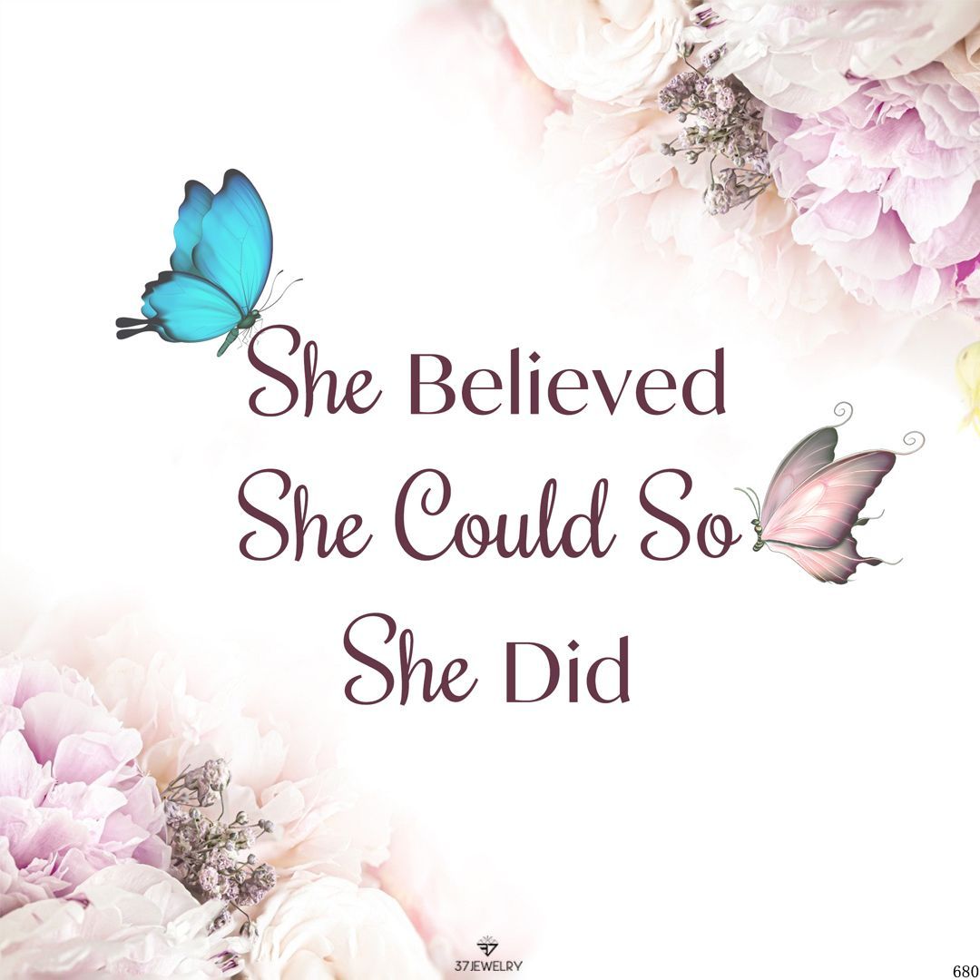 She Believed She Could So She Did Butterfly Bracelet