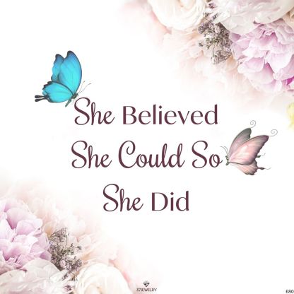 She Believed She Could So She Did Butterfly Bracelet