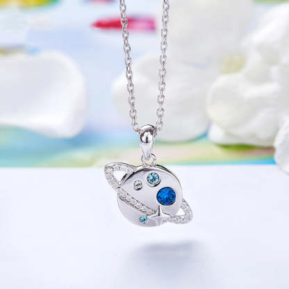 For Daughter - S925 You are The Most Special Star in The Universe Round Planet Necklace