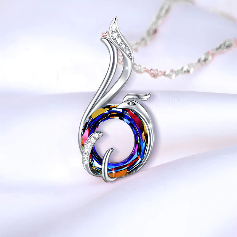 For Self - S925 The Fire Inside Me Burns Brighter Than The Fire Around Me Nirvana of Phoenix Necklace