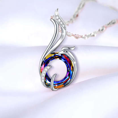 For Self - S925 The Fire Inside Me Burns Brighter Than The Fire Around Me Nirvana of Phoenix Necklace