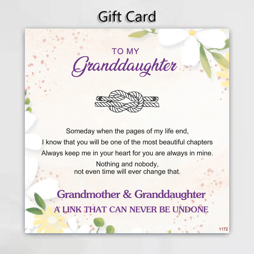For Granddaughter - Grandmother/Grandpa And Granddaughter A Link That Can Never Be Undone Peach Blossom Knot Bracelet-37bracelet